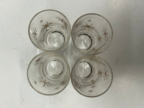 4 MCM Royal Marcrest Star Glow Starburst Snowflake Tumbler 3 5/8" Juice Glasses - Imagen 6 de 7