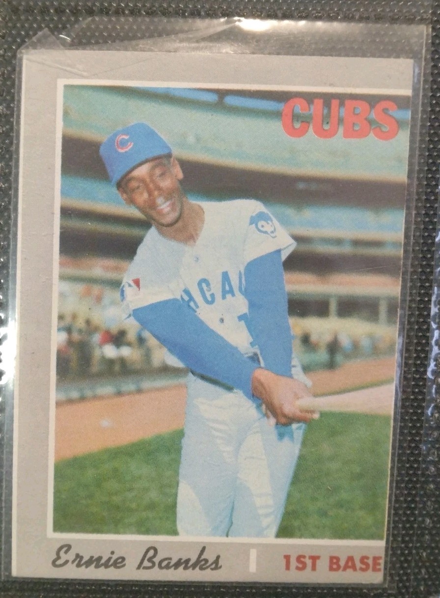Miscut 1970 Topps - Ernie Banks #630 Chicago Cubs 1st Base