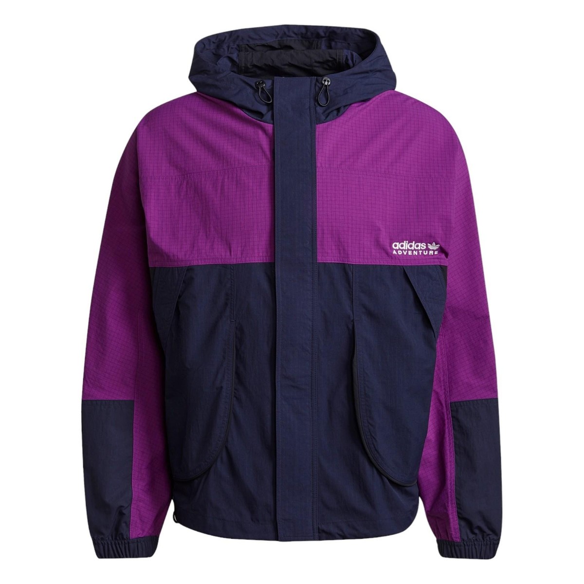 adidas ORIGINALS MEN'S WOVEN ADVENTURE WINDBREAKER JACKET NAVY