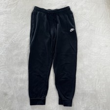 Nike Black Fleece Jogger Pants Women s Size Medium Y2K Cuffed Gym Lounge
