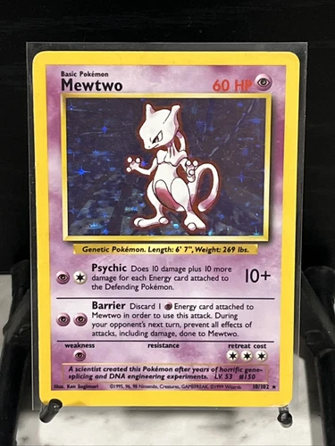 Pokémon TCG Mewtwo Base Set 10/102 Holo 1999