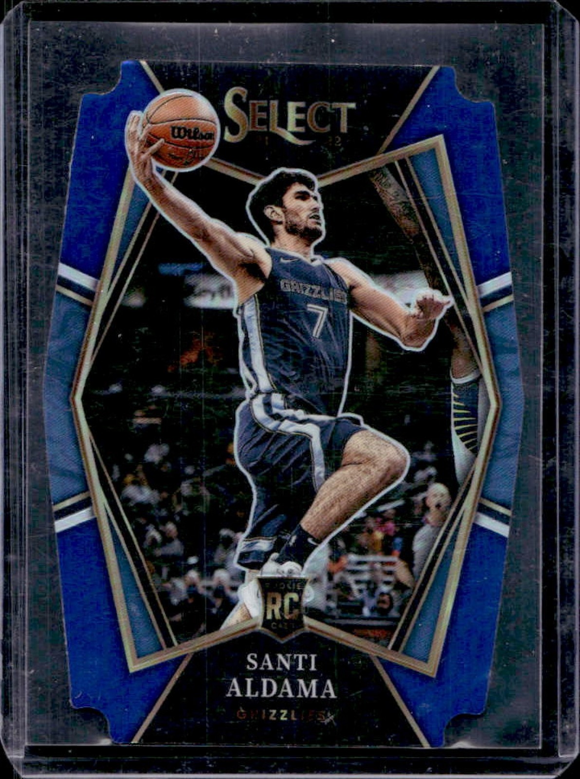 2021-22 Select Santi Aldama RC Blue Prizm Die Cut Premier Level #20/249