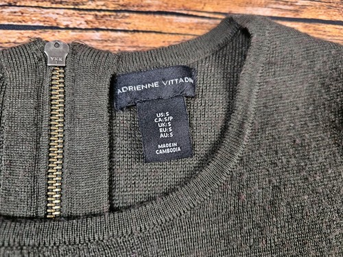 Adrienne Vittadini Womens S Knit Sweater Dress Merino Wool Acrylic EUC - Picture 5 of 9