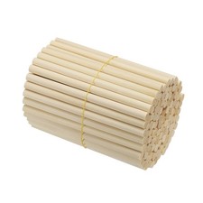 1/4 x 4 Inch Wooden Dowel Rod 110 Pcs Wood Dowels for Craft, Natural Color