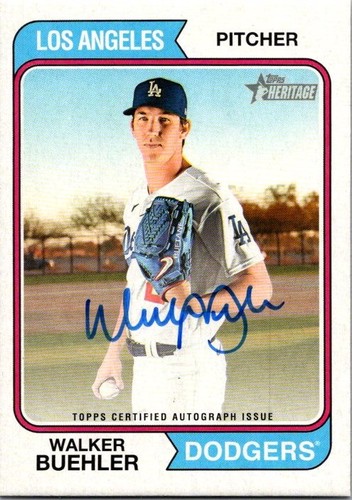 2023 Topps Heritage #ROA-WB Walker Buehler Real One Autographs High Number