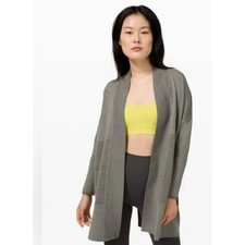 Lululemon Sit in Lotus Wrap II Ribbed Cardigan Sweater Size 6