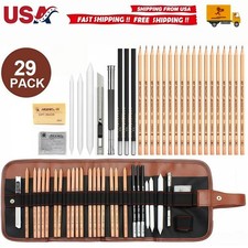 29PCS Professional Drawing Artist Kit Set Pencils And Sketch Charcoal Art Tools
