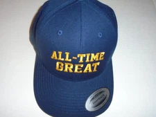 NEW BRAND ALL-TIME GREAT BASEBALL CAP FULL EMBRODERY ON FRONT BLUE  ADJUSTABLE