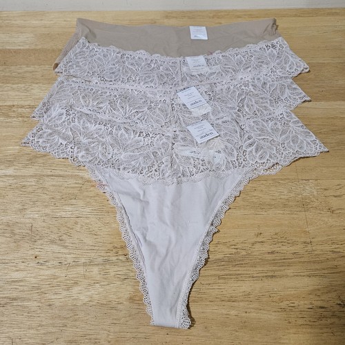Paket 4 Paar neue Übergröße 2X-(20-22) Höschen Damen Unterwäsche Spitze Tanga transparent