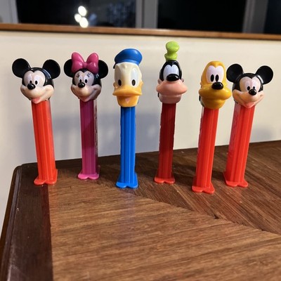 Pre-owned Mickey & Friends Pez Candy Dispensers Lot of 6 Goofy Donald Minnie