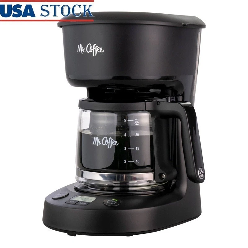 5-Cup Programmable Coffee Maker Compact Design Brew Now/Later Auto Shut Off New