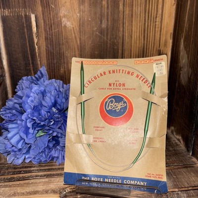 Vintage Boye Circular Aluminum Knitting Needle 29 Inch Size 8