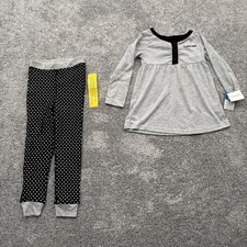 Calvin Klein Sleepwear Set Girls 4/5 Cozy Warm Chic Minimalist Loungewear Polka