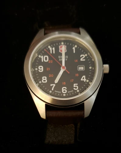 VICTORINOX Swiss Army Garrison 241084 Brown Leather Strap *NEW - Picture 9 of 17