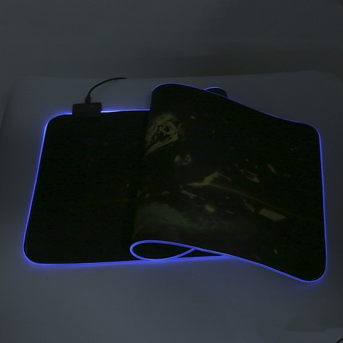 RGB Colorful LED Mousepad Lighting USB Wired Keyboard Mat For PC Laptop Gamin DY - Zdjęcie 2 z 12