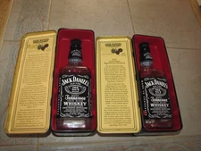 Jack Daniels Tennessee Whiskey 2 Old No. 7 Heritage Series #2 &3 Bottles Tin Box