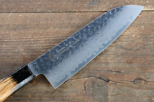 Sakai Takayuki V Gold Nr. 10 33-lagiges Damast Santokumesser 170mm Eichenholz - Bild 3 von 11