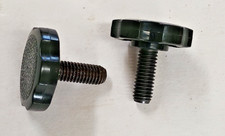 1- 1/2" Fluted Plastic Knob 3/8-16 Thread x 1" Long Stud Pk of 2