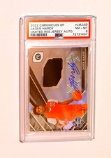 PSA 8 - JADEN HARDY # 99/99 Auto - 2022 Chronicles DP Limited Rookie Jersey RPA