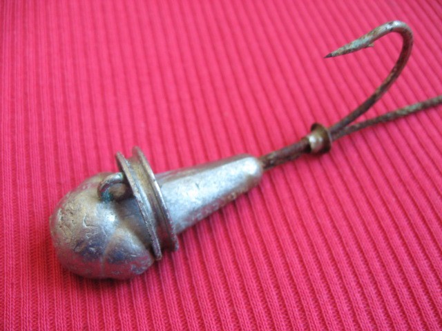 Vintage Heavy Saltwater Eel Skin Jig Striper Rig