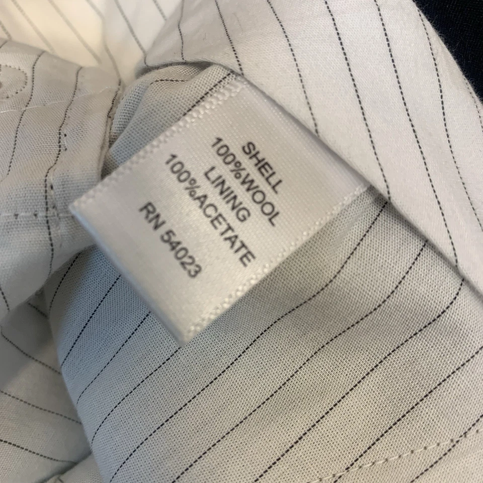 Pantalones de hombre Banana Republic calce moderno 100 % lana marrón talla 35/36 nuevos con etiquetas Foto 4 de 4