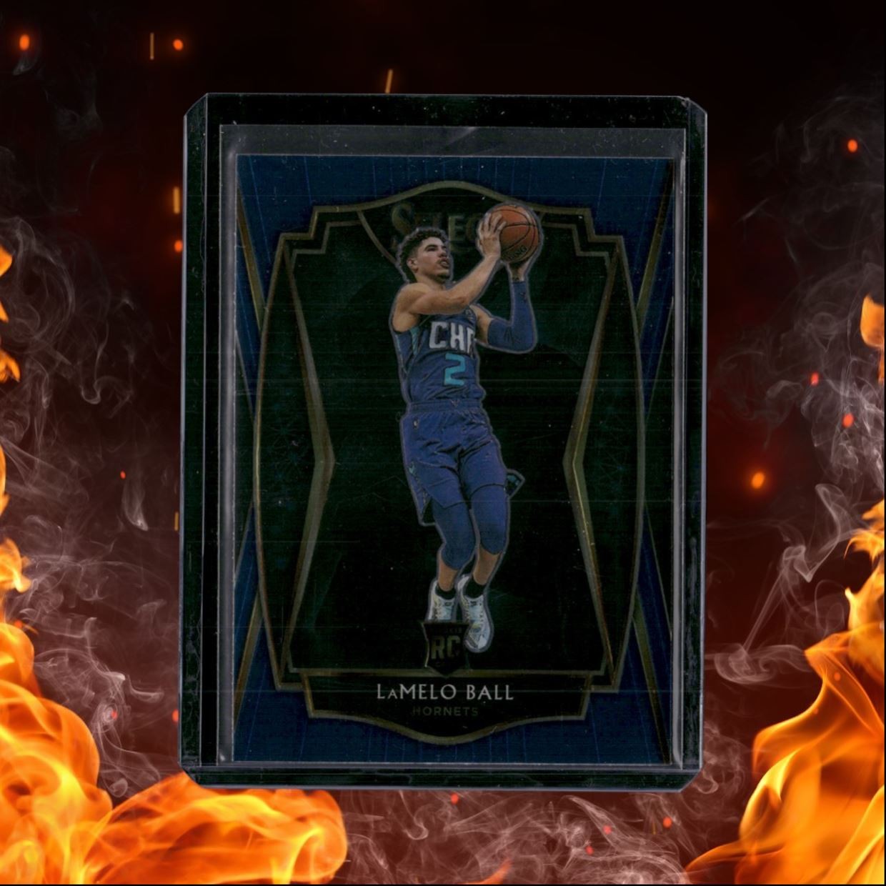 2020-21 Panini Select LaMelo Ball Blue Prizm Premier Level Rookie #183