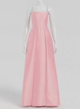 Vera Wang Bride Women's Pink Diane Satin Fit-and-Flare Gown Dress Size 18