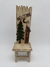 Primitive Country Christmas Hanging Chair Decoration 15" Tall 5" Wide