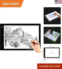 Versatile A4 LED Tracing Pad - Slim, Portable, and Dimmable for Art Projects