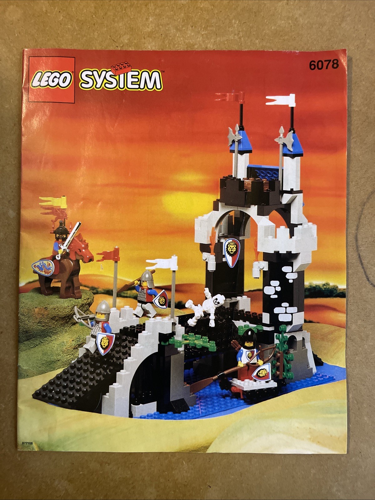 LEGO System Vintage Royal Drawbridge #6078 Instruction Manual Only 1995