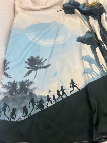 Star Wars Hawaiian Shirt Mens 5XL Colorful Battle Of Endor AT-AT RARE Hoo Brand - Picture 8 of 9
