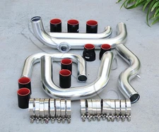 Polished Intercooler Piping RS BOV Flange + Black Coupler kit for 94-01 Integra