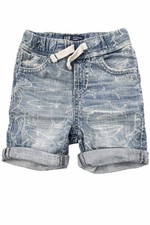 Gap Blue Denim Shark Print Drawstring Shorts 12-18M Unisex Baby Toddler