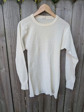 Vintage Thermal Underwear Top XL Made in USA NOS Long Johns 50 Cotton 50 Poly