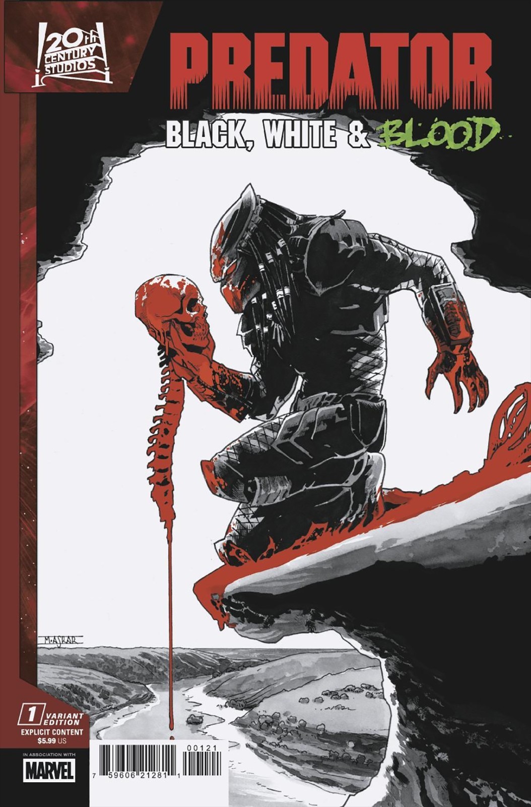 PREDATOR: BLACK, WHITE & BLOOD #1 MAHMUD ASRAR VARIANT (MARVEL COMICS 2025)