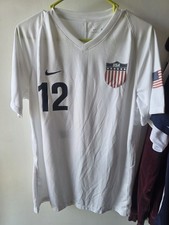 Nike USA Soccer #12 Training Jersey White Dri-FIT Men's Large / Medium USMNT WC