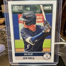 Onyx Authenticated Vintage Baseball Base Set Dax Kilby New York AL #OV-DAKI