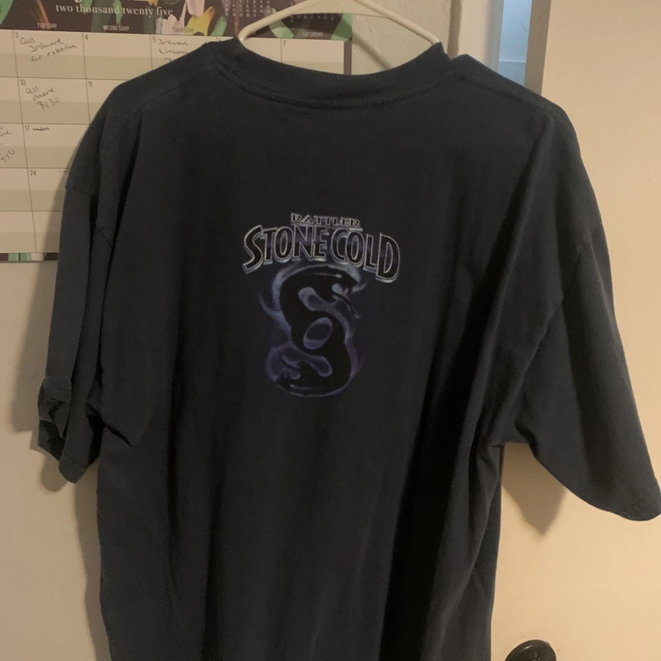 复古 1998 Stone Cold Steve Austin WWF Rattler T 恤 说唱T恤 2 侧印花 L — 第 4/4 张图片