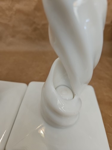 Westmoreland Glas Lotus Milchglas Spirale Twist Kerzenständer Kerzenhalter - Bild 7 von 7