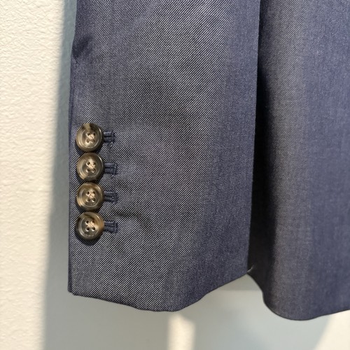 DKNY Blazer Blue One Button Suit Jacket Long Sleeve Size 12 Office Business Work - Picture 4 of 12