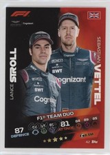 2021 Topps F1 Turbo Attax F1 Team Duo Lance Stroll Sebastian Vettel #42 0q9m