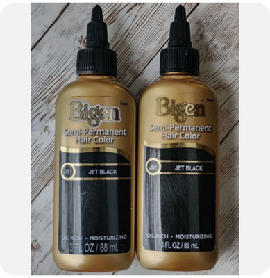 x2 Bigen Semi Permanent Hair Color, Jet Black