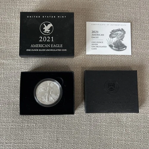 2021 ASE Uncirculated  Type 2 One Troy Ounce Silver Uncirculated Coin (W) 21EGN