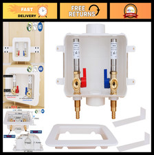 Washing Machine Outlet Box, 1/2" Crimp PEX Inlet, 3/4" MHT Outlet, Easy Install