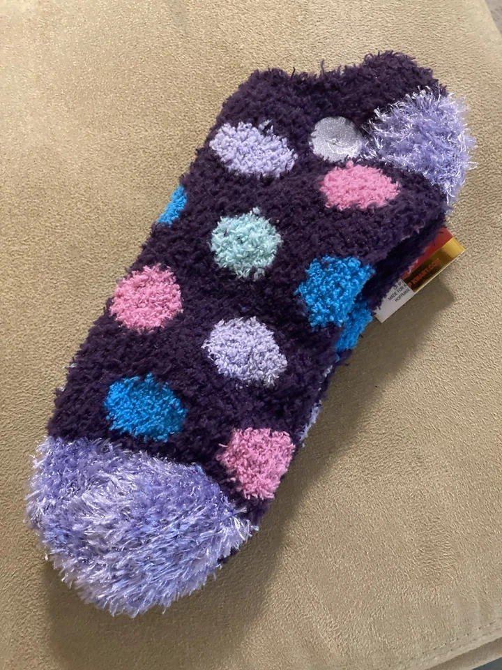 Joe Boxer 抓绒船袜女式 4-10 码紫色 — 第 3/4 张图片