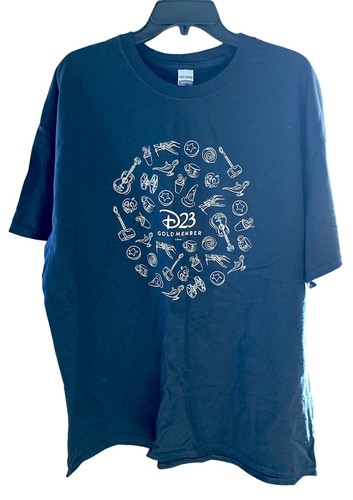 Disney D23 Expo Gold Member Black T Shirt 3XL Star Wars Marvel Aladdin Coco - Picture 2 of 4