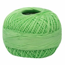 Lizbeth Egyptian Cotton Crochet Thread Size 40 Color 677 Medium Lime Green