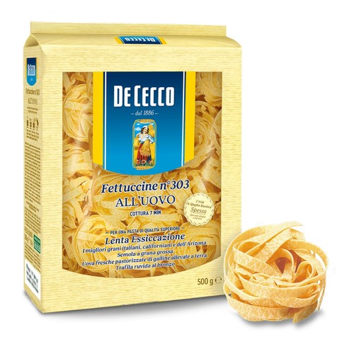 De Cecco Egg Pasta Fettuccine no.303 All'Uovo 500g Made in Italy