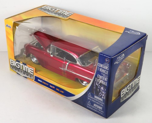 Jada Bigtime Kustoms 1955 Chevy 55 Bel Air BTK Chevrolet Custom Red Car 1:24 - Picture 5 of 8