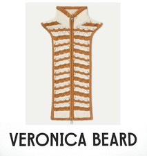 VERONICA BEARD Dickey Jacket Insert Women Brown Ivory Stripe BACCA NWT